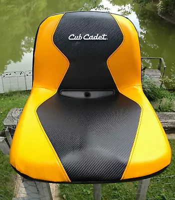 OEM Cub Cadet Yellow Black Lawn Mower Seat  3 Bolt Mount W/ Drain XT1 Enduro LT • $139