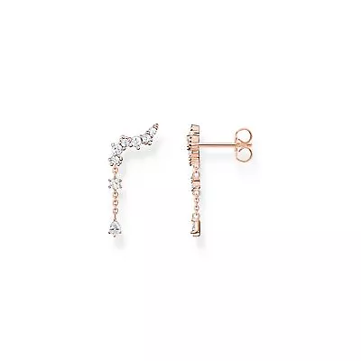 Genuine THOMAS SABO Ear Climber Ice Crystals Rose Gold • $229