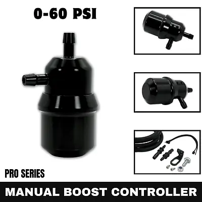 Black JDM Universal MBC Adjustable Manual Bypass Turbo Boost Controller 0-60 PSI • $34.95