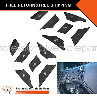 Black! Steering Wheel Button Trim For Mercedes Benz SL65 A45 A180 A200 C63 2014 • $13.49