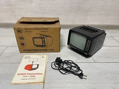 Elektronika 409d    Vintage   Television Mini TV USSR 1980s • £42.75