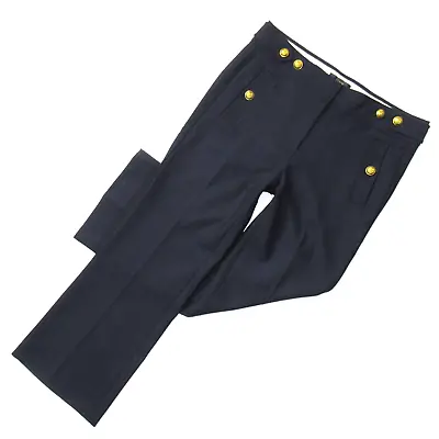 NWT J. Crew Sailor Pant In Navy Blue Two-way Stretch Wool Cropped Flare 2 • $72