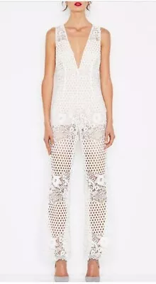 ALICE MCCALL New Romantics White Embroidery Lace  Jumpsuit Size 10 • $149