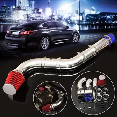 3  Diameter Air Intake Kit Red Pipe +Cold Air Intake Filter+ Clamp+ Accessories • $59.99