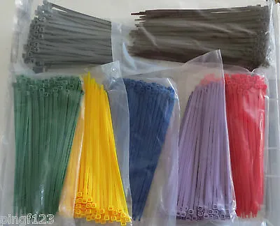 100pcs Cable Tie Nylon Zip Lock 4 X 200mm ~ 8 In Inch With 10 Color  50 Lbs • $4.79