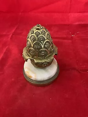 Gilt Bronze Finial Marble Base Two Parts  • $35.99