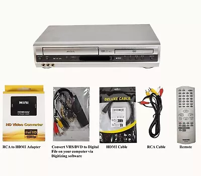 Toshiba DVD VCR Player Converts VHS To Digital File By USB 2.0 Capture Converter • $149.99