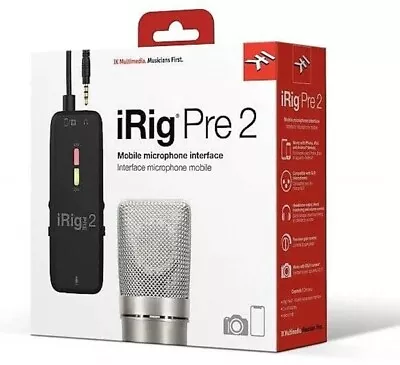 IK Multimedia IRig Pre 2 - XLR Microphone Interface For IOS Devices • $54.99