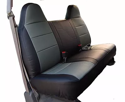 Iggee S.leather Custom Bench Front Seat Covers For Ford F-150 Black/charcoal • $169