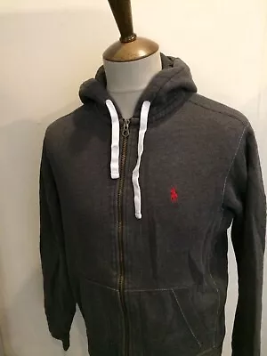 Ralph Lauren Polo Zip Up Hooded Sweat Shirt Top Size Medium Grey • £12