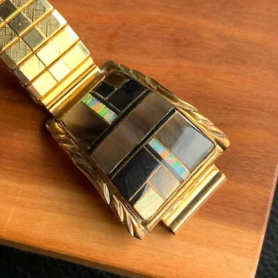 Arnold Yazzie Native American Gold Filled Over Sterling Silver Watch Bracelet • $235