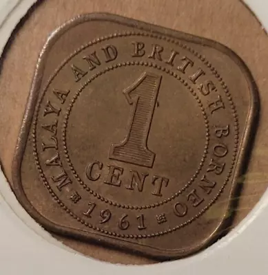 1961 Malaya British Borneo 1 Cent Nice Details Rare Coin Add To Your Collection • $3.99