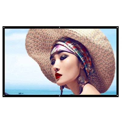 $17.83 • Buy 60  Projector Projection Screen 16:9 White  Outdoor Home Cinema Theater W6Q8