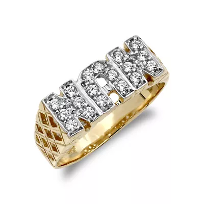 9ct Gold Jewelco London CZ Basket Sides Pave NAN Ring • £201.99