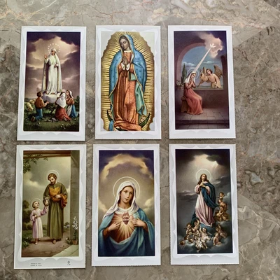 $9.99 • Buy Vintage Catholic Religious HOLY CARDS Saints Gold Edge SP-058 Lot 6 Guadalupe