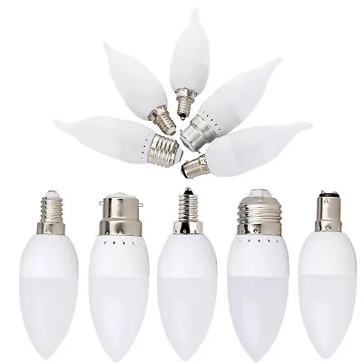 LED Bulb Chandelier Flame Candle Light E12 E26 E27 E14 B22 3W Lamp 2835SMD White • $2.26