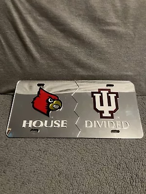 University Of Louisville & Indiana UofL/IU HOUSE DIVIDED Mirrored License Plate • $19.49