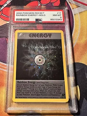 Rainbow Energy 17/82 PSA 8 NM-MT Holo Rare 1st Edition Pokemon Card Team Rocket • $0.99