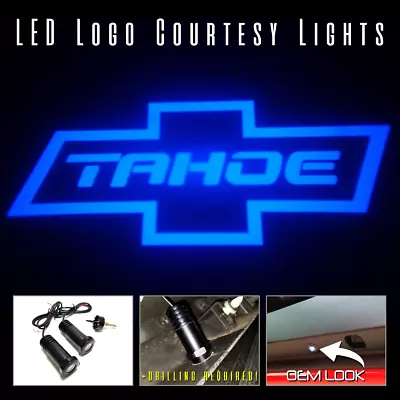 2Pc LED Courtesy Logo Door Lights Ghost Shadow Projectors Tahoe 100605 Blue • $30