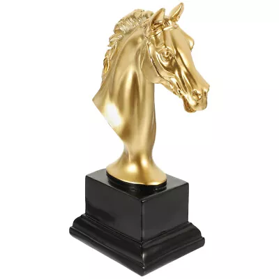  Horse Head Trophy Resin Office Ornament Desktop Decor Statue • £21.38