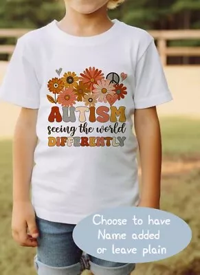 AWARENESS CHILDREN'S  T SHIRT * PERSONALISED ~ Autism ~ Additional Needs Ref14 • £8.99