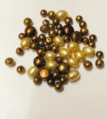 13g Brown Tones Freshwater Cultured Pearls Loose Beads DIY Jewelry Craft • £1.20