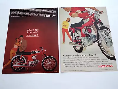 2 1965 Honda Super 90 Motorcycle Ads • $9.95