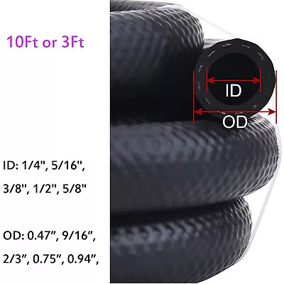 3/10FT New Fuel Lines Gas Line Hose Delivery NBR Rubber For Small Engine Black • $8.45