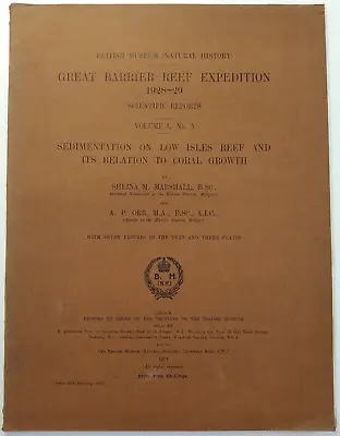 Great Barrier Reef Expedition 1928-29 Volume I No. 5 1931 Paperback • £13.90