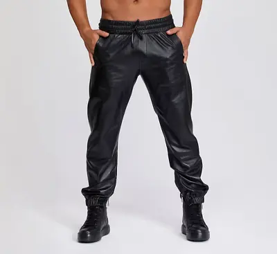 Men's 100% Genuine Lambskin Leather Pants Classic Party Trouser Leather Pants • $102