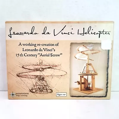 Leonardo Da Vinci Helicopter 15th Century Aerial Screw Model Kit Pathfinders New • $24.95