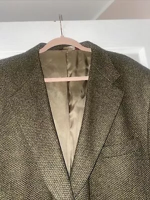 Vintage Men Tweed Wool Blazer Size 46L • $29