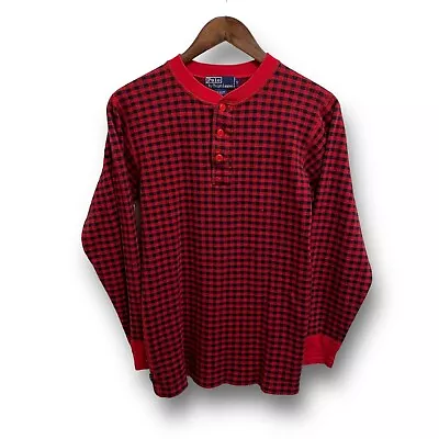 Vintage Polo Ralph Lauren Men's Long Sleeve Wool Blend Plaid Gingham Shirt Small • $27.90