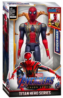 Talking Iron Spider-Man Marvel Avengers Titan Hero Series Power FX Boy Toy Gift • $18.95