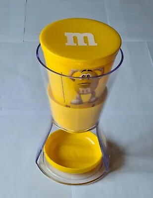 £8 • Buy M&M Sweet Dispenser Yellow Server Push To Serve Chocolate Confectionery RARE.