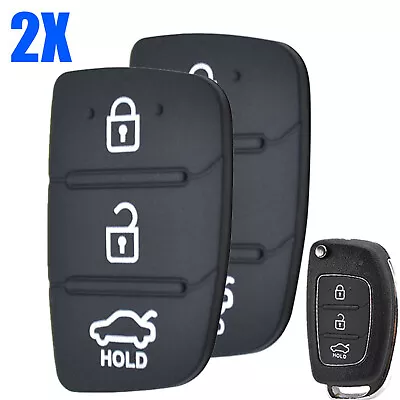 2x Flip Key Fob Replacement Rubber Keypad For Hyundai I40 I30 Ix35 Sante Fe • $7.59