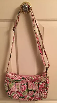 Vera Bradley PINWHEEL PINK Libby Small Cargo Hobo Crossbody Purse Handbag • $12.50