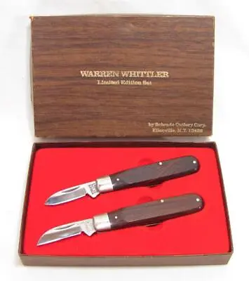 Vintage Warren Whittler Pocket Knife Set Schrade Cutlery USA 1 2 Box 1534 • $249.99