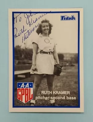1995/96 Fritsch AAGPBL Ruth Kramer Signed Auto #105 Card • $39.99