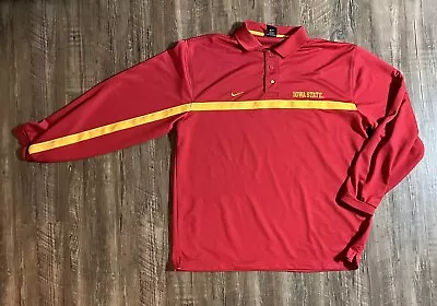 Vintage Team Nike Iowa State Size Large Quarter Button Long Sleeve Pullover • $19.99