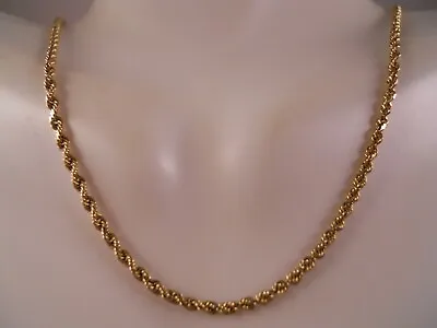 Michael Anthony 14k Yellow Gold Diamond Cut Rope Chain Necklace 24  1.5mm 5.48g • $599.99