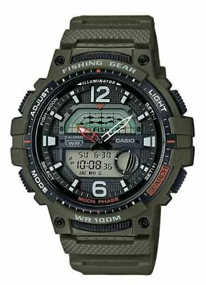 Casio WSC-1250H-3AV Fishing Tide/Moon Graph 3 Alarms Countdown Timer/Repeat • $30