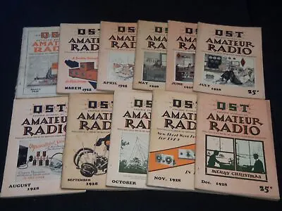 1928 Qst Amateur Radio Magazines Lot Of 11 Issues - Nice Ads - Wr 54c • $120