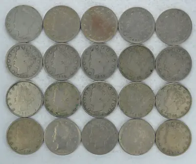 $20.55 • Buy Roll Of Forty (40) 1883 No Cents Liberty V Nickels