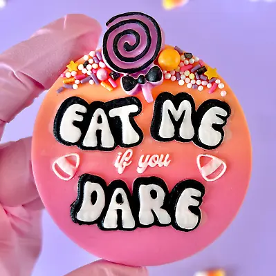 Happy Halloween Eat Me Embosser Stamp Cookie Cupcake Decoration Baking Supplies • £5.99