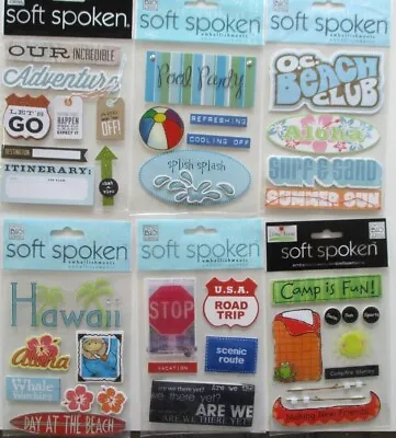 Mambi Soft Spoken 3d Dimensional Stickers - Beach Holiday Travel - Choice • £1.49