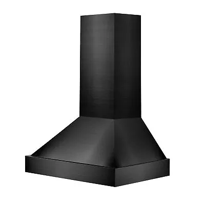 Zline 36  New Pro Wall Range Hood Black Stainless Crown Led 24  Depth Bs655n-36 • $1199