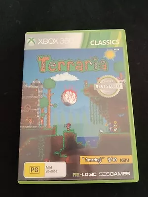 Terraria Xbox 360 PAL 2013 Action Adventure 505 Games VGC Free Tracked Post • $14.90