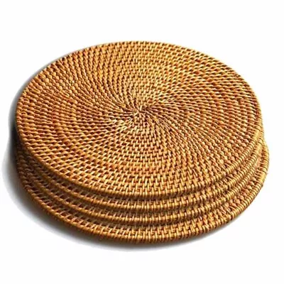 4 Pcs Rattan Trivets For Hot Dishes-Insulated Hot PadsDurable Pot Holder F U8Y3 • £14.34