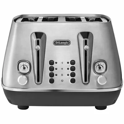 $214 • Buy NEW DeLonghi Distinta Livenza 4 Slice Toaster Stainless Steel CTI4003M